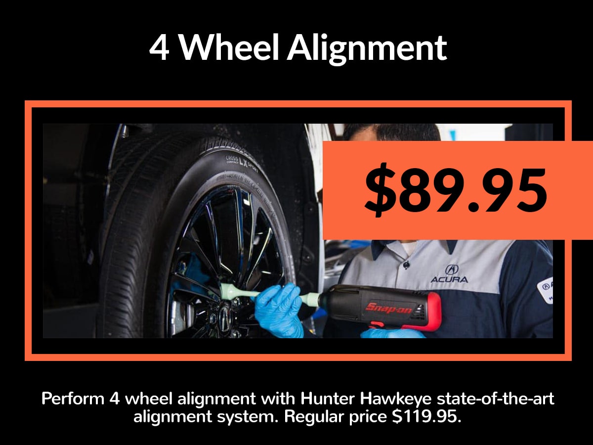 Acura 4 Wheel Alignment Service Special Coupon Acura 4 Wheel Alignment Service Special Coupon