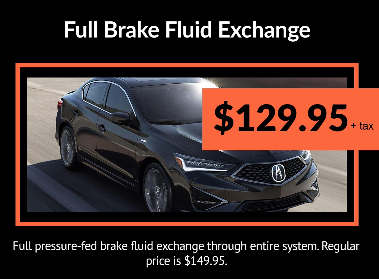 Acura Brake Fluid Exchange Service Special Coupon Acura Brake Fluid Exchange Service Special Coupon