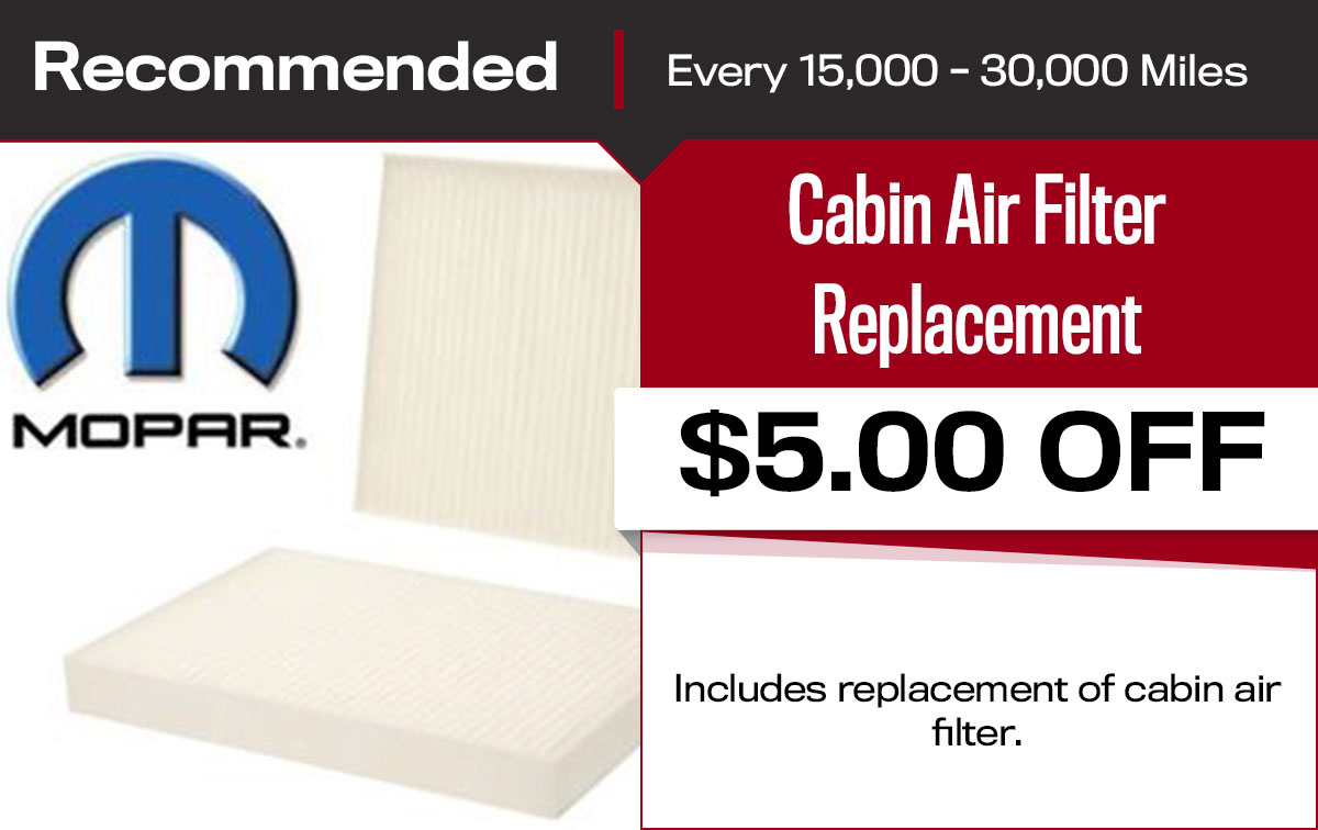 Cabin Air Filter Replacement Service Special Coupon Cabin Air Filter Replacement Service Special Coupon