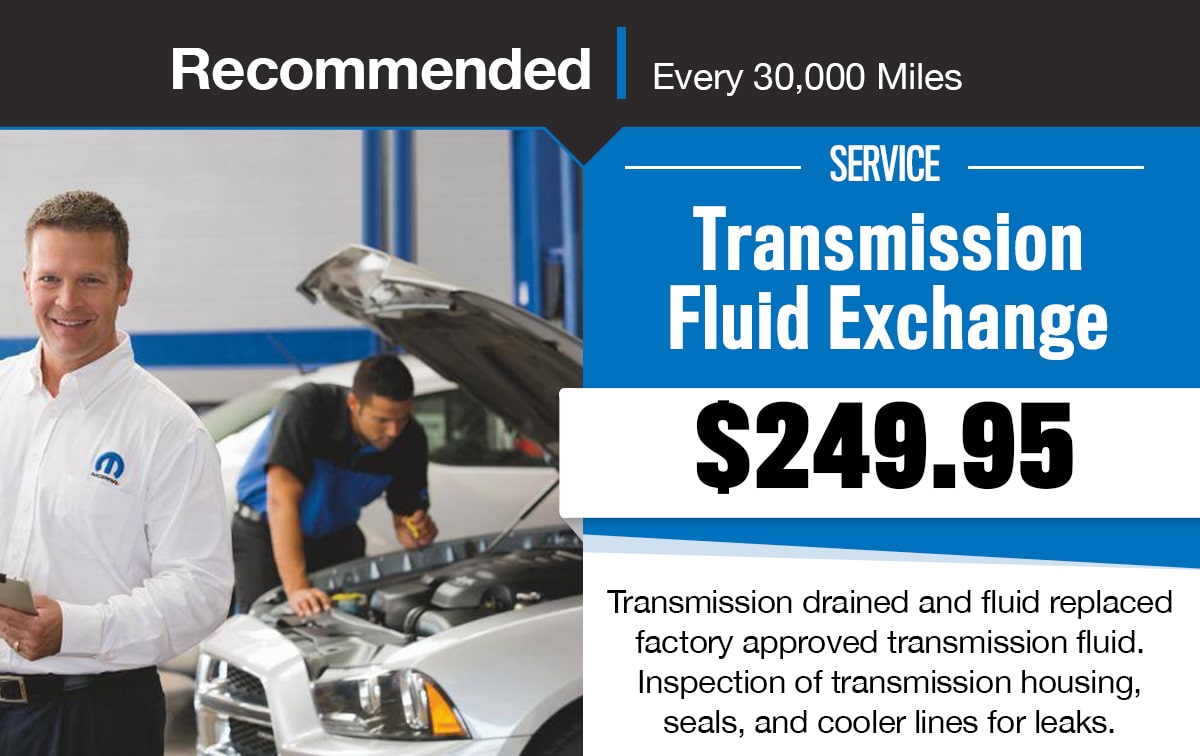CDJR Transmission Fluid Exchange Service Special Coupon CDJR Transmission Fluid Exchange Service Special Coupon