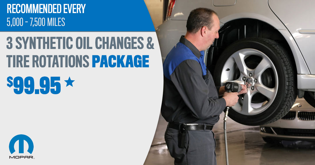 Mopar Synthetic Blend Oil Change & Tire Rotation Package Service Special Coupon Mopar Synthetic Blend Oil Change & Tire Rotation Package Service Special Coupon