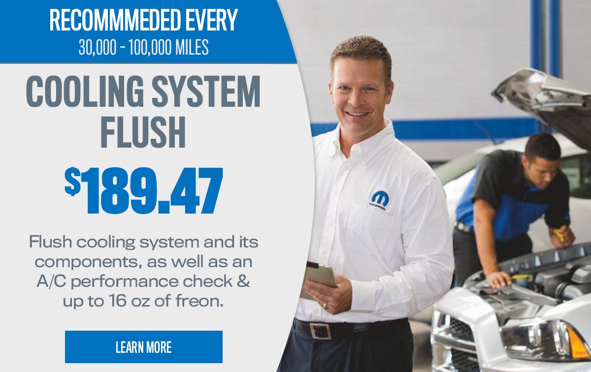 CDJR Cooling System Flush Service Special Coupon CDJR Cooling System Flush Service Special Coupon
