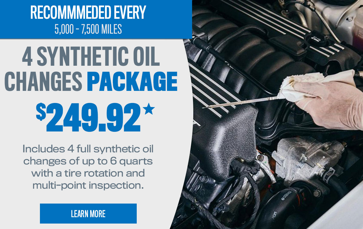 CDJR Synthetic Oil Change Package Service Special Coupon CDJR Synthetic Oil Change Package Service Special Coupon