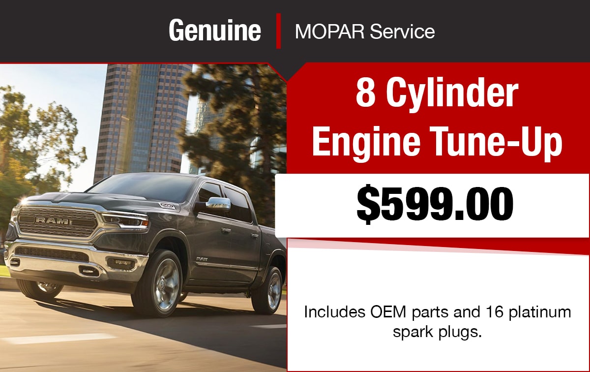 Chrysler Jeep Dodge Ram 8 Cylinder Engine Tune-Up Service Special Coupon Chrysler Jeep Dodge Ram 8 Cylinder Engine Tune-Up Service Special Coupon