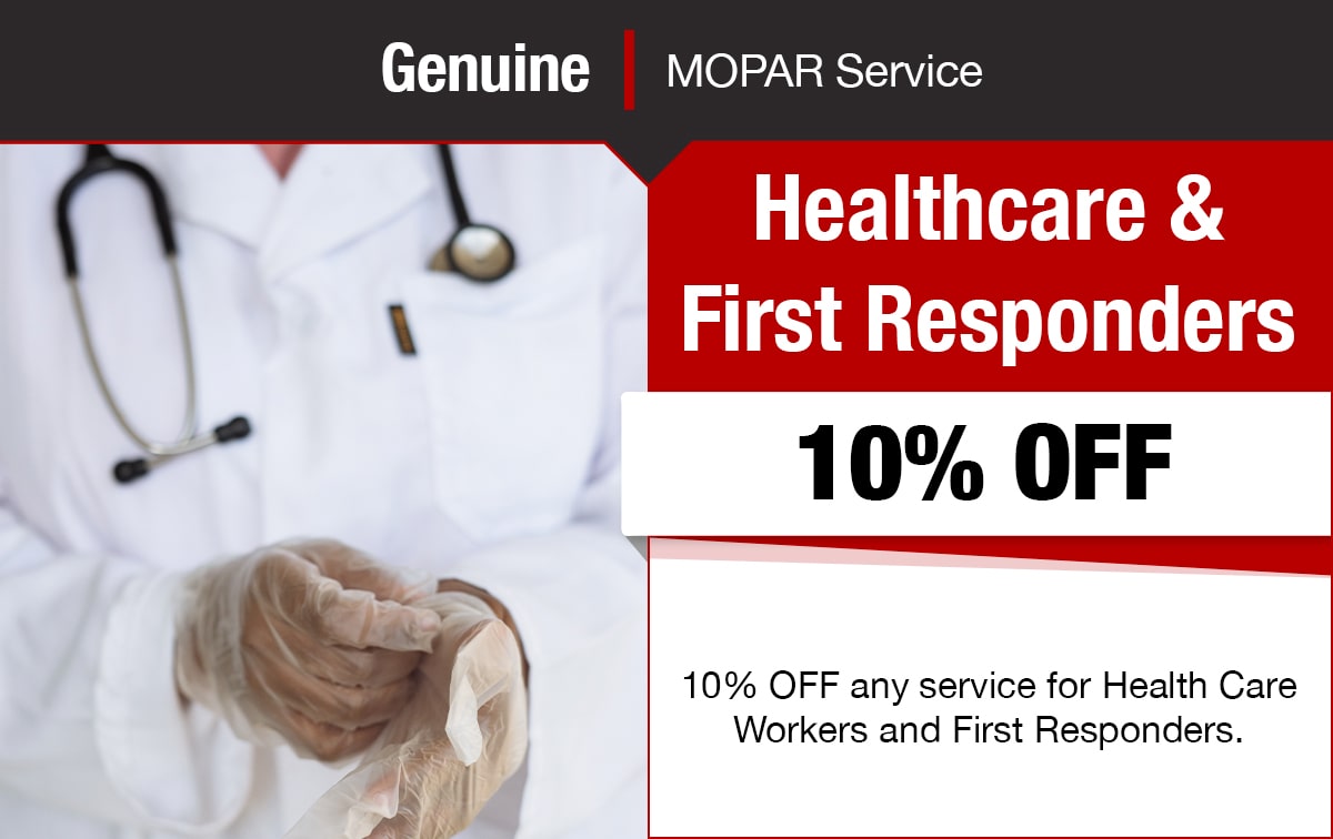 Chrysler Jeep Dodge Ram First Responders Service Special Coupon Chrysler Jeep Dodge Ram Healthcare Workers Service Special Coupon