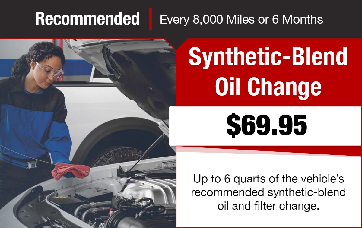 Chrysler Jeep Dodge Ram Synthetic-Blend Oil Change Service Special Coupon Chrysler Jeep Dodge Ram Synthetic-Blend Oil Change Service Special Coupon