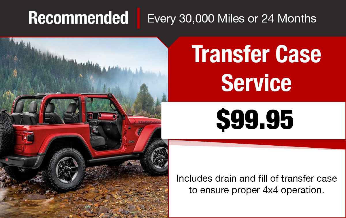 Chrysler Jeep Dodge Ram Transfer Case Service Special Coupon Chrysler Jeep Dodge Ram Transfer Case Service Special Coupon