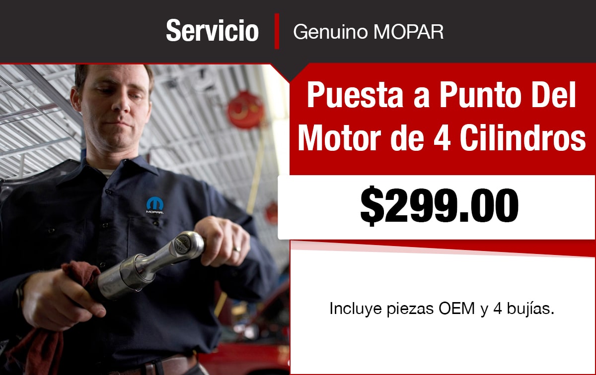 Chrysler Jeep Dodge Ram Cupón Especial de Servicio de Puesta a Punto Del Motor de 4 Cilindros Chrysler Jeep Dodge Ram Cupón Especial de Servicio de Puesta a Punto Del Motor de 4 Cilindros