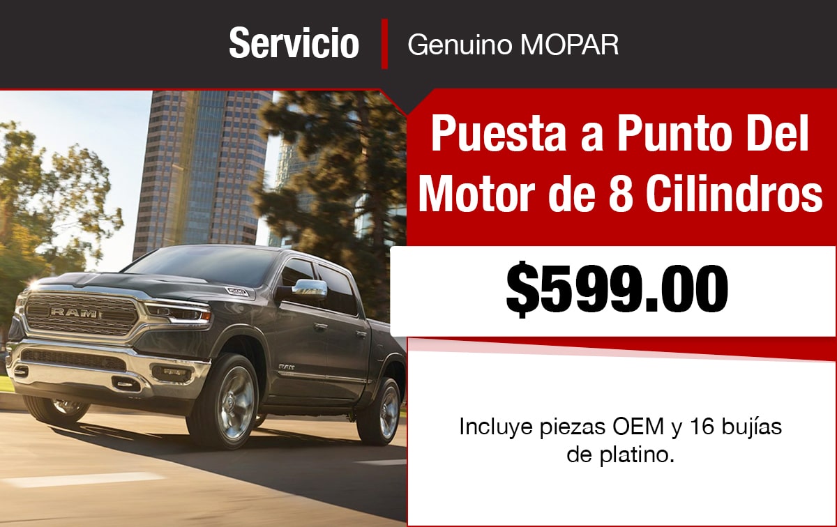 Chrysler Jeep Dodge Ram Cupón Especial de Servicio de Puesta a Punto Del Motor de 8 Cilindros Chrysler Jeep Dodge Ram Cupón Especial de Servicio de Puesta a Punto Del Motor de 8 Cilindros