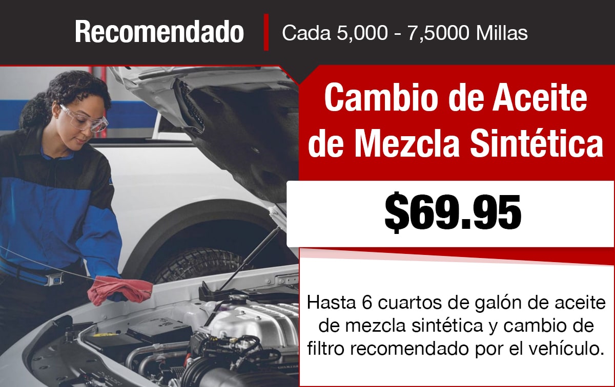 Chrysler Jeep Dodge Ram Cupón Especial de Servicio de Cambio de Aceite de Mezcla Sintética Chrysler Jeep Dodge Ram Cupón Especial de Servicio de Cambio de Aceite de Mezcla Sintética