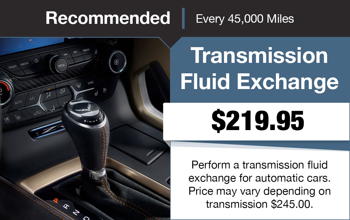 Chevrolet Buick Transmission Fluid Exchange (Cars) Service Special Coupon Chevrolet Buick Transmission Fluid Exchange (Cars) Service Special Coupon