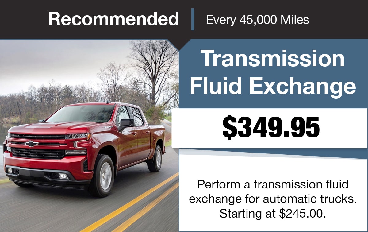 Chevrolet Buick Transmission Fluid Exchange (Trucks) Service Special Coupon Chevrolet Buick Transmission Fluid Exchange (Trucks) Service Special Coupon