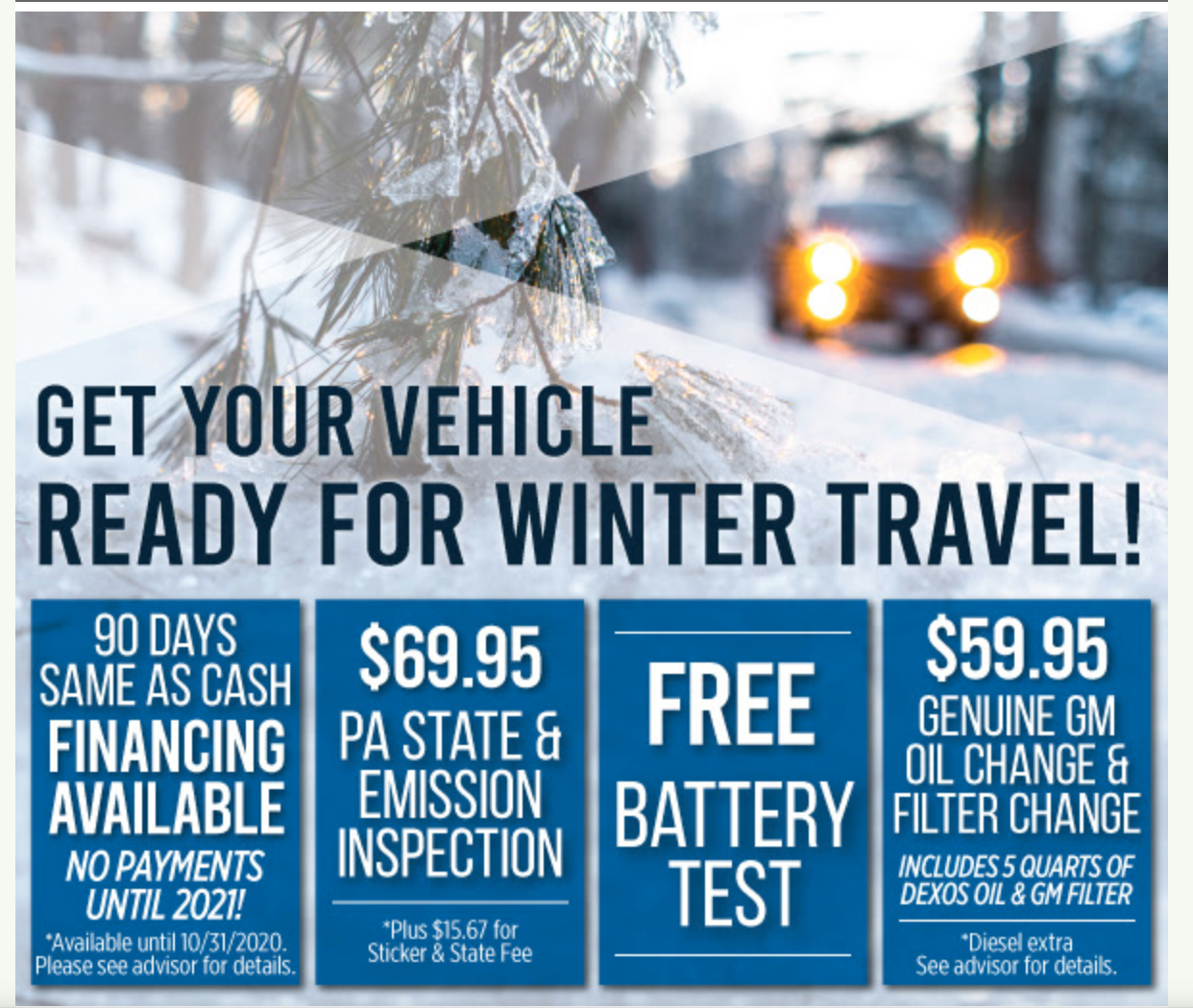 Chapman Chevrolet Winter Savings Package Chapman Chevrolet Winter Savings Package