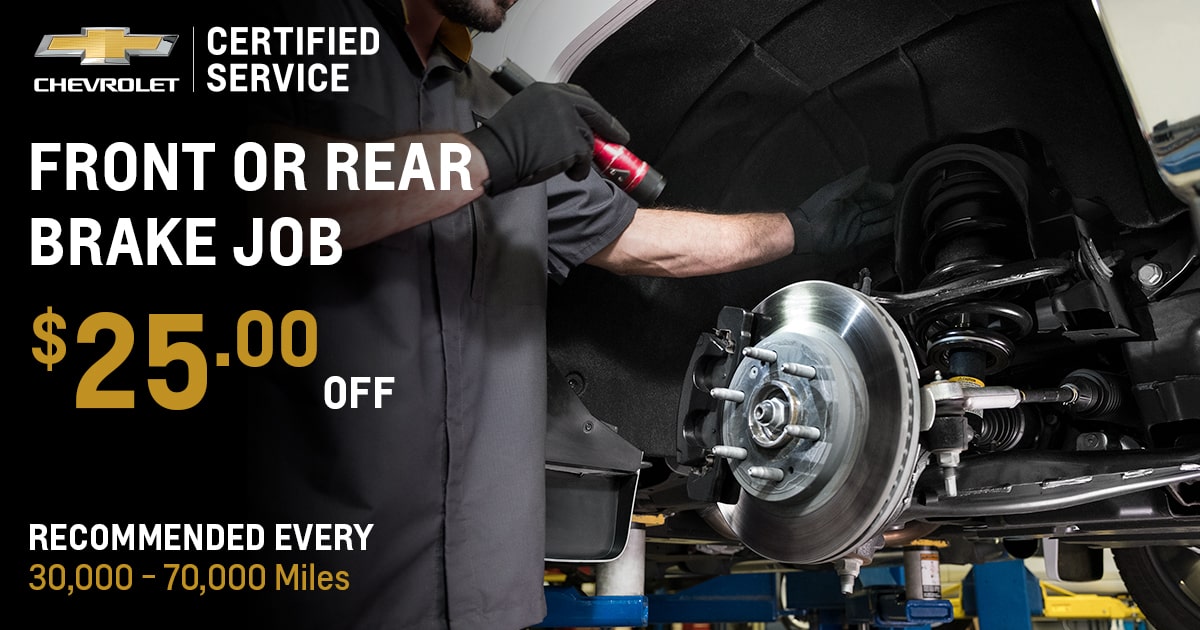 Chevrolet Front Or Rear Brake Job Service Special Coupon Chevrolet Front Or Rear Brake Job Service Special Coupon