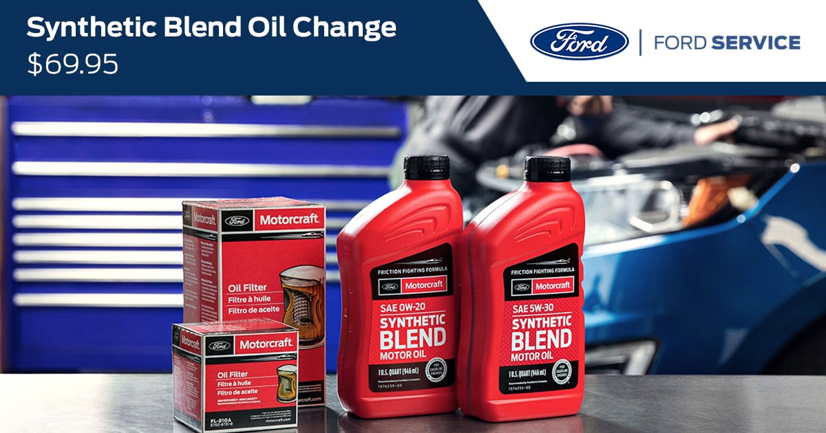 Ford Synthetic Blend Oil & Filter Change Service Special Coupon Ford Synthetic Blend Oil & Filter Change Service Special Coupon