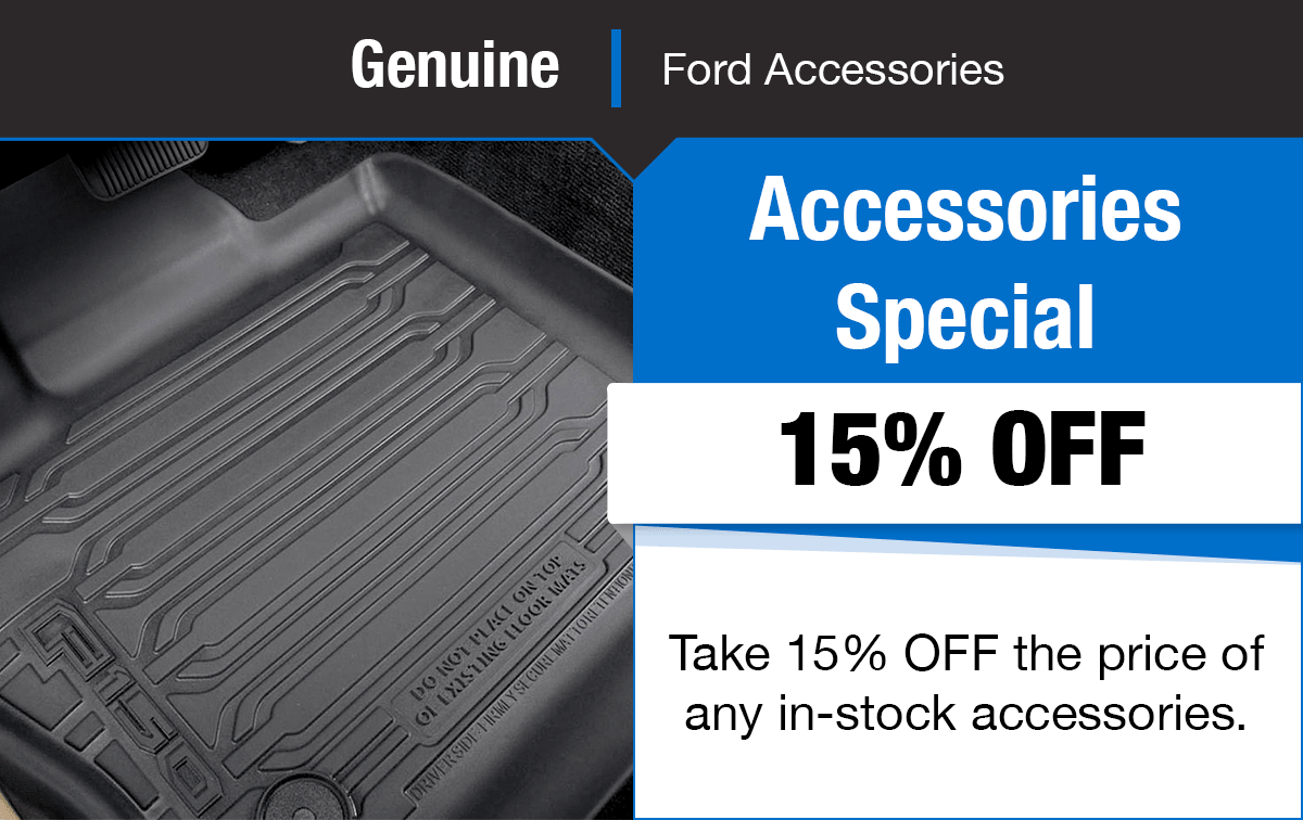 Ford 15% OFF Accessories Special Coupon Ford 15% OFF Accessories Special Coupon