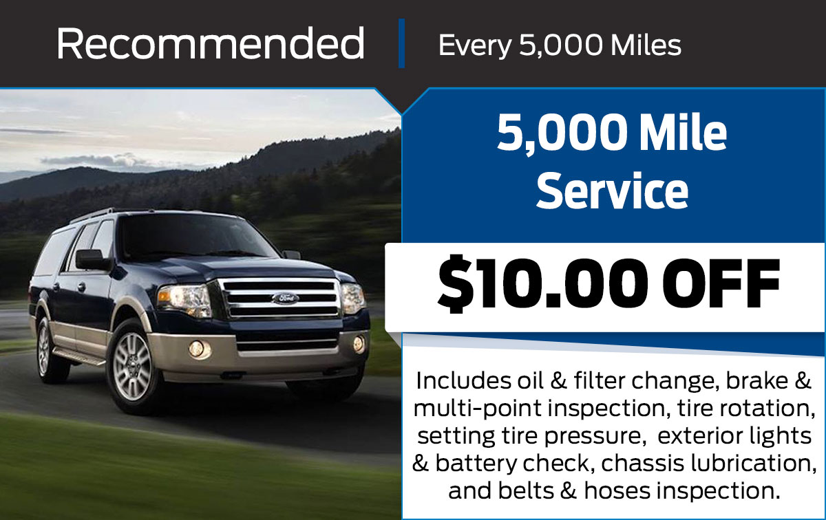Ford 5,000 Mile Service Special Coupon Ford 5,000 Mile Service Special Coupon