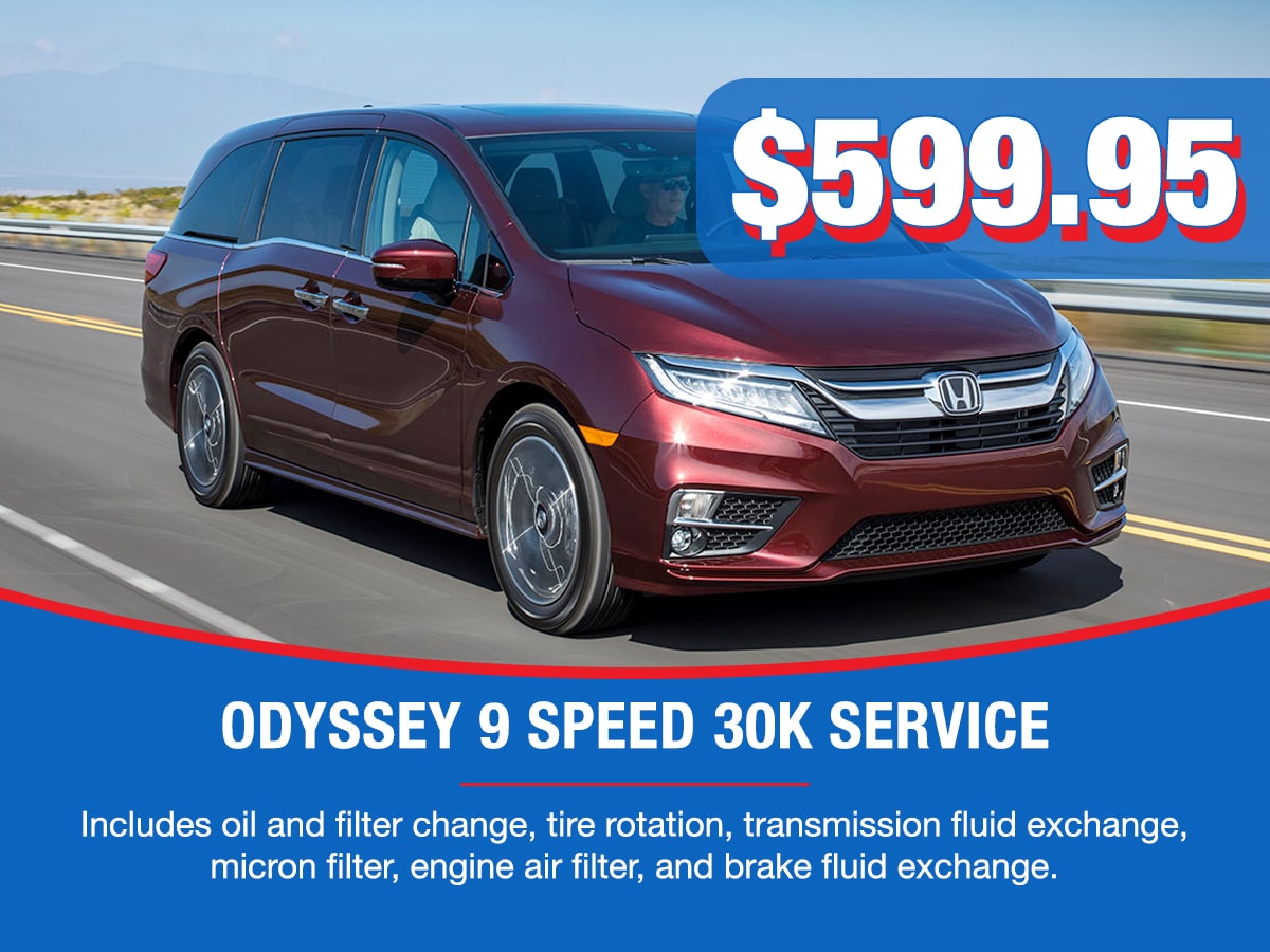 Honda Odyssey 9 Speed 30k Service Special Coupon Honda Odyssey 9 Speed 30k Service Special Coupon