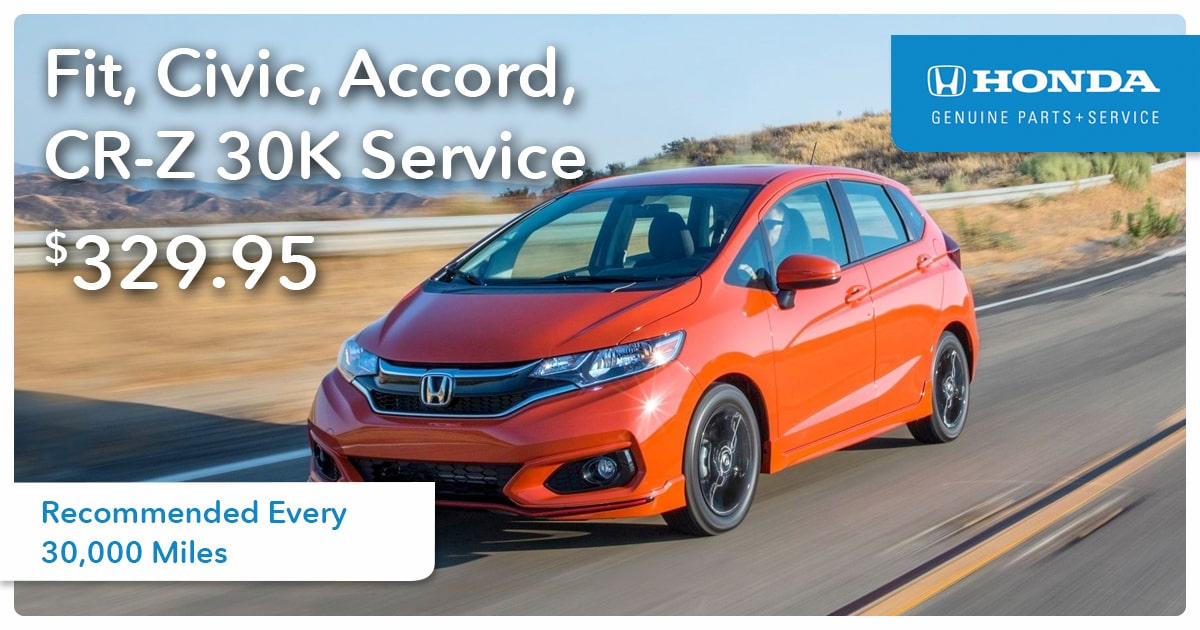 Honda Fit, Civic, Accord, CR-Z 30K Service Special Coupon Honda Fit, Civic, Accord, CR-Z 30K Service Special Coupon