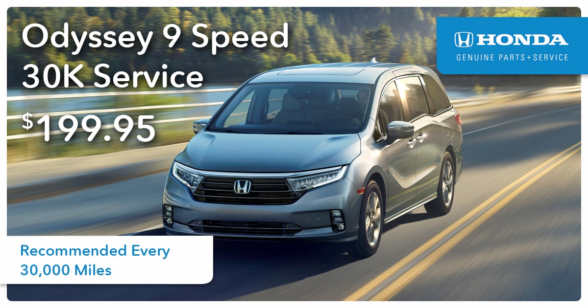 Honda Odyssey 9 Speed 30K Service Special Coupon Honda Odyssey 9 Speed 30K Service Special Coupon