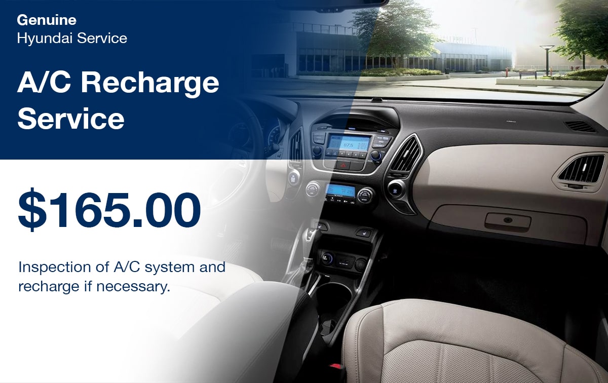 Hyundai A/C Recharge Service Special Coupon Hyundai A/C Recharge Service Special Coupon