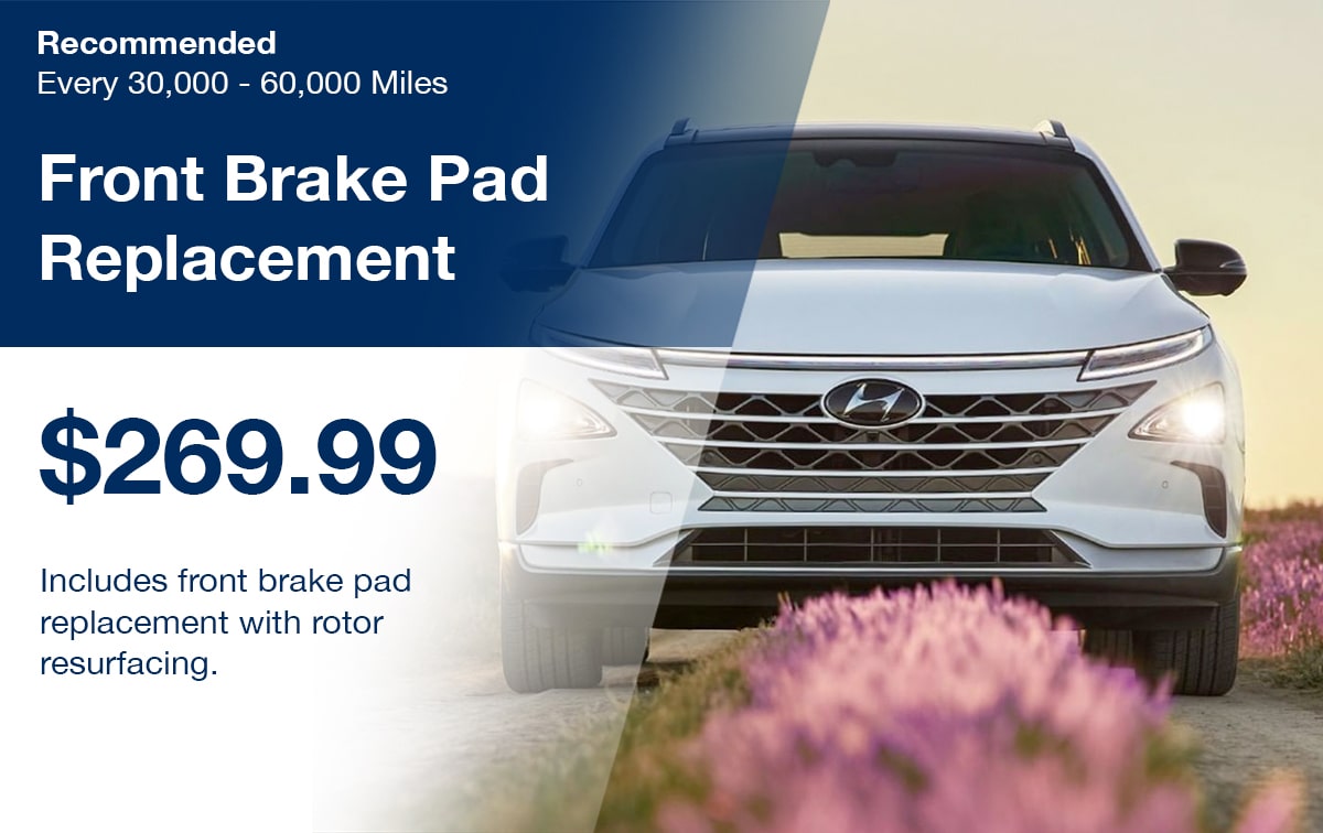 Hyundai Front Brake Pad Replacement Service Special Coupon Hyundai Front Brake Pad Replacement Service Special Coupon