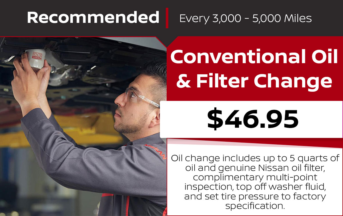 Conventional Oil & Filter Change Service Special Coupon Conventional Oil & Filter Change Service Special Coupon