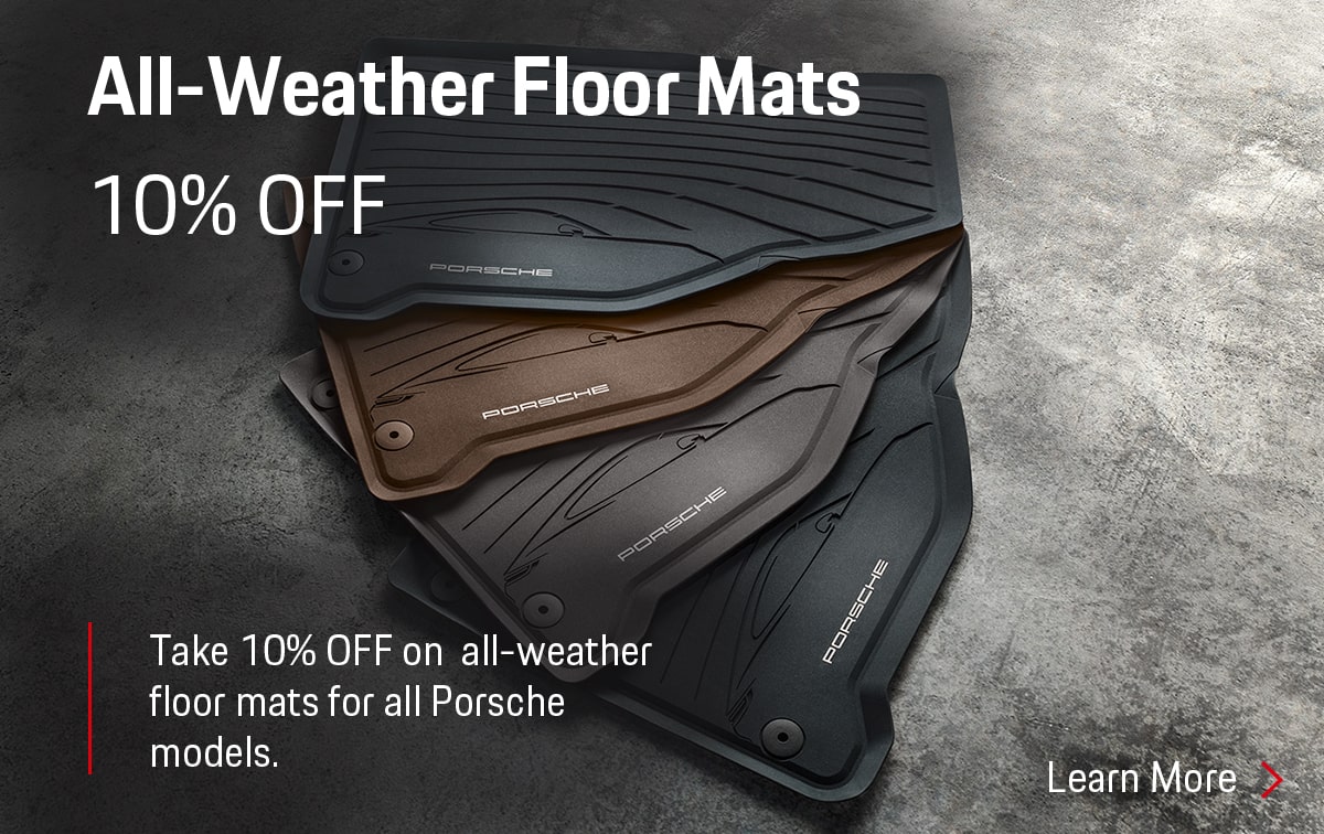 Porsche All-Weather Floor Mats Special Coupon Porsche All-Weather Floor Mats Special Coupon