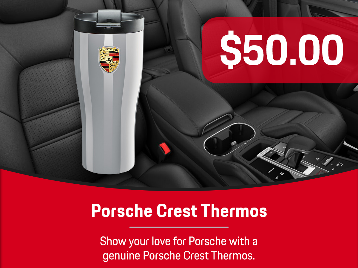 Porsche Crest Thermos Service Special Coupon Porsche Crest Thermos Service Special Coupon