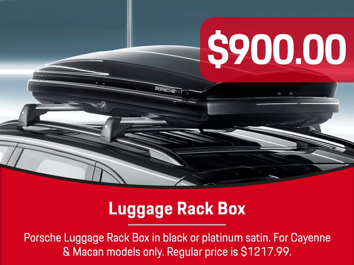 Porsche Luggage Rack Box Special Coupon Porsche Luggage Rack Box Special Coupon