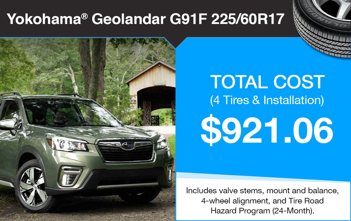 Subaru Yokohama Geolandar G91F 225/60R17 Tire Special Subaru Yokohama Geolandar G91F 225/60R17 Tire Special