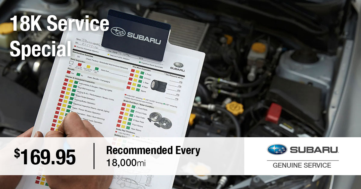 Subaru 18K Service Special Coupon Subaru 18K Service Special Coupon