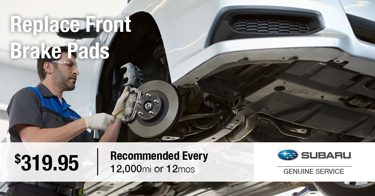 Subaru Replace Front Brake Pads Service Special Coupon Subaru Replace Front Brake Pads Service Special Coupon