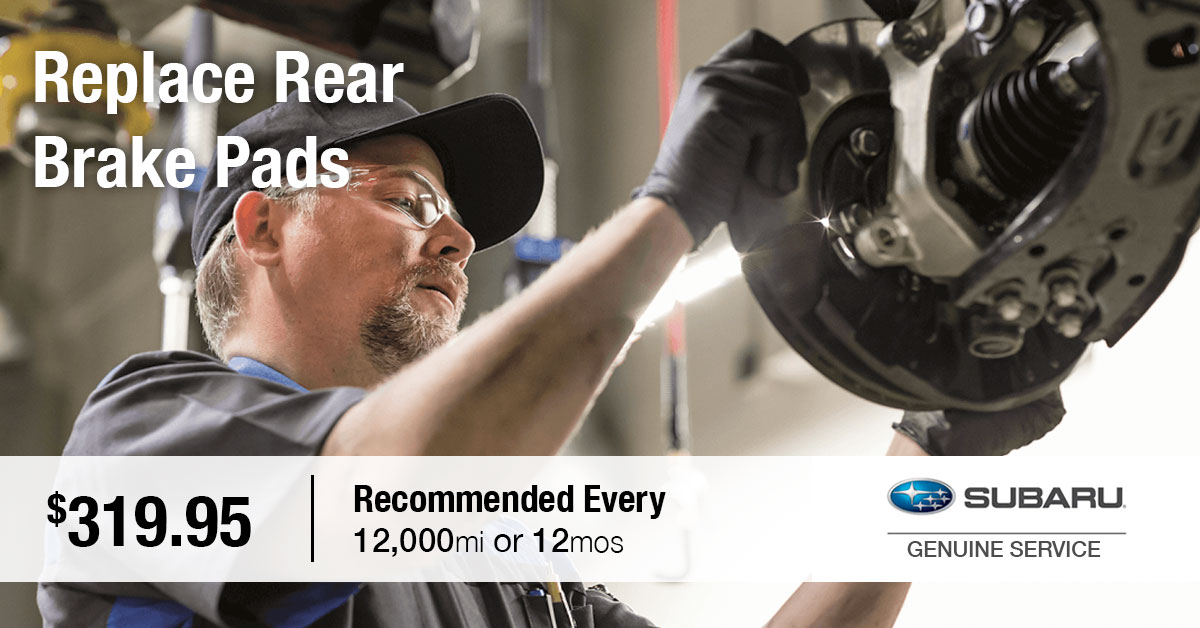 Subaru Replace Rear Brake Pads Service Special Coupon Subaru Replace Rear Brake Pads Service Special Coupon