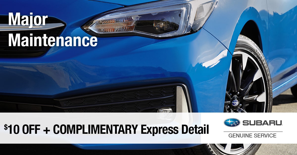 Subaru COMPLIMENTARY Express Detail Service Special Coupon Subaru COMPLIMENTARY Express Detail Service Special Coupon