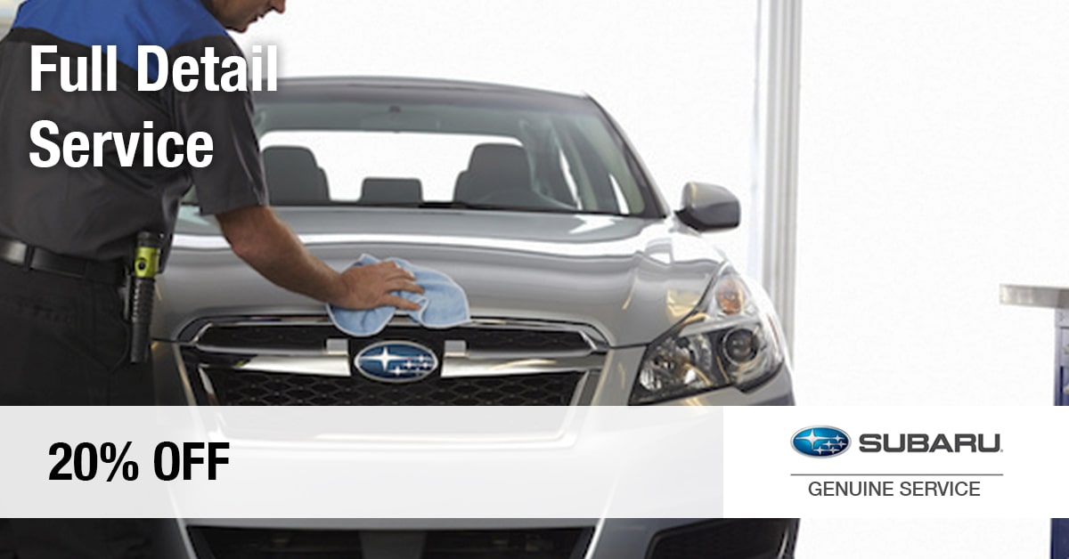 Subaru Full Detail Service Special Coupon Subaru Full Detail Service Special Coupon