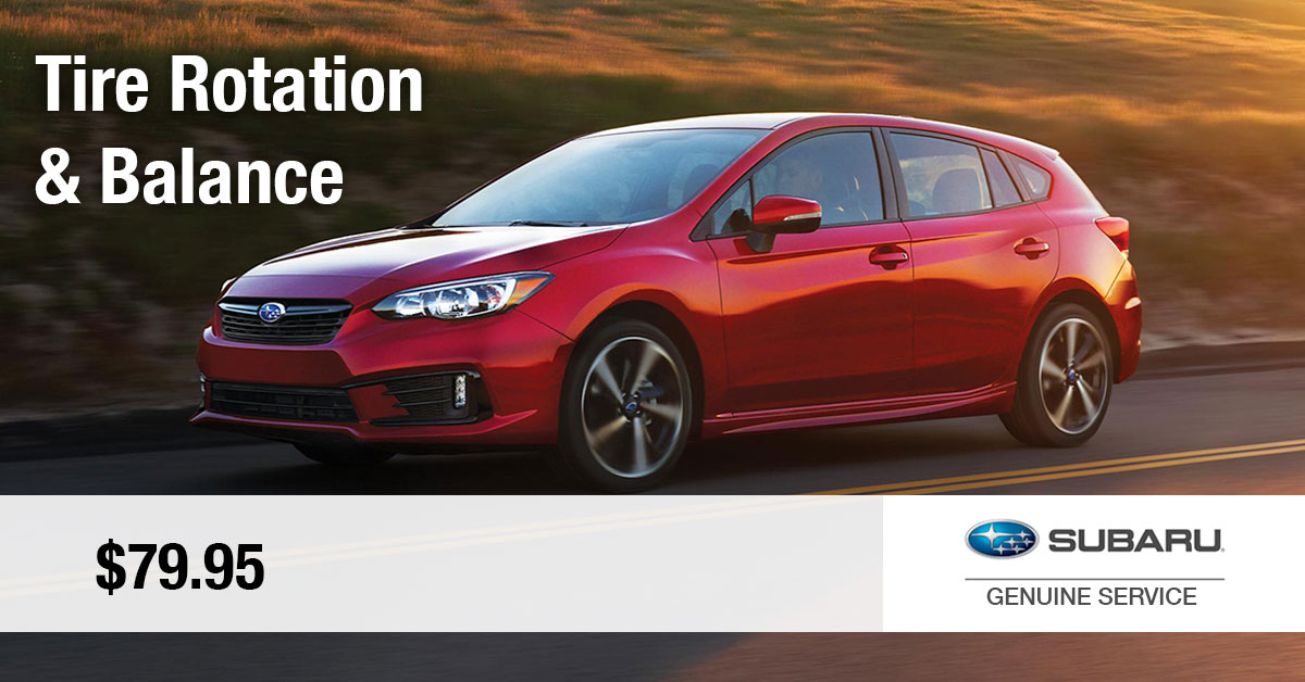 Subaru Tire Rotation & Balance Service Special Coupon Subaru Tire Rotation & Balance Service Special Coupon