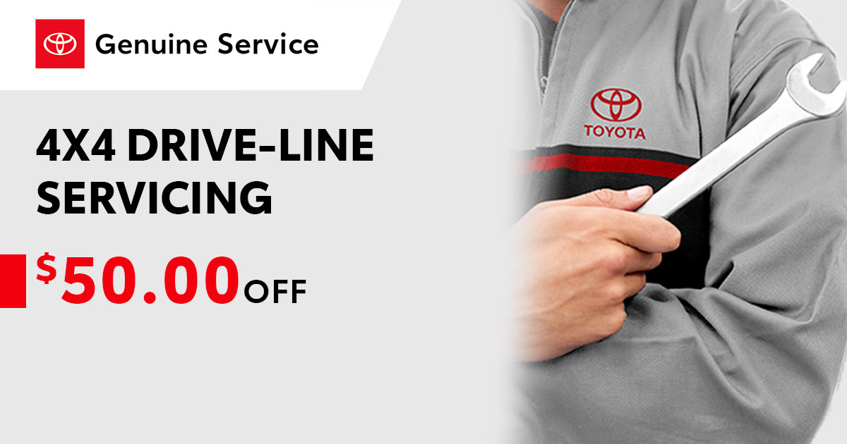 Toyota 4x4 Drive-Line Service Special Coupon Toyota 4x4 Drive-Line Service Special Coupon