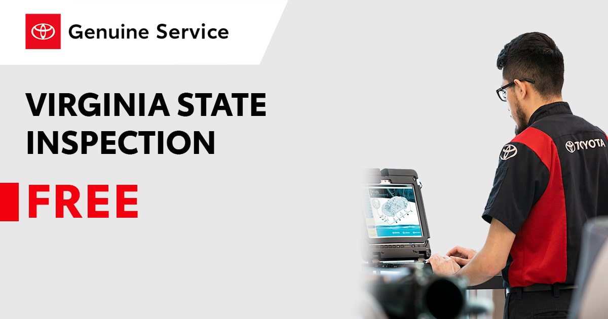 Toyota Virginia State Inspection Service Special Coupon Toyota Virginia State Inspection Service Special Coupon