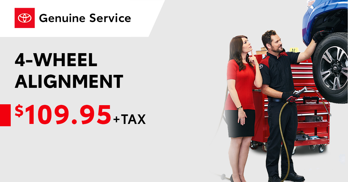 Toyota Four-Wheel Alignment Service Special Coupon Toyota Four-Wheel Alignment Service Special Coupon