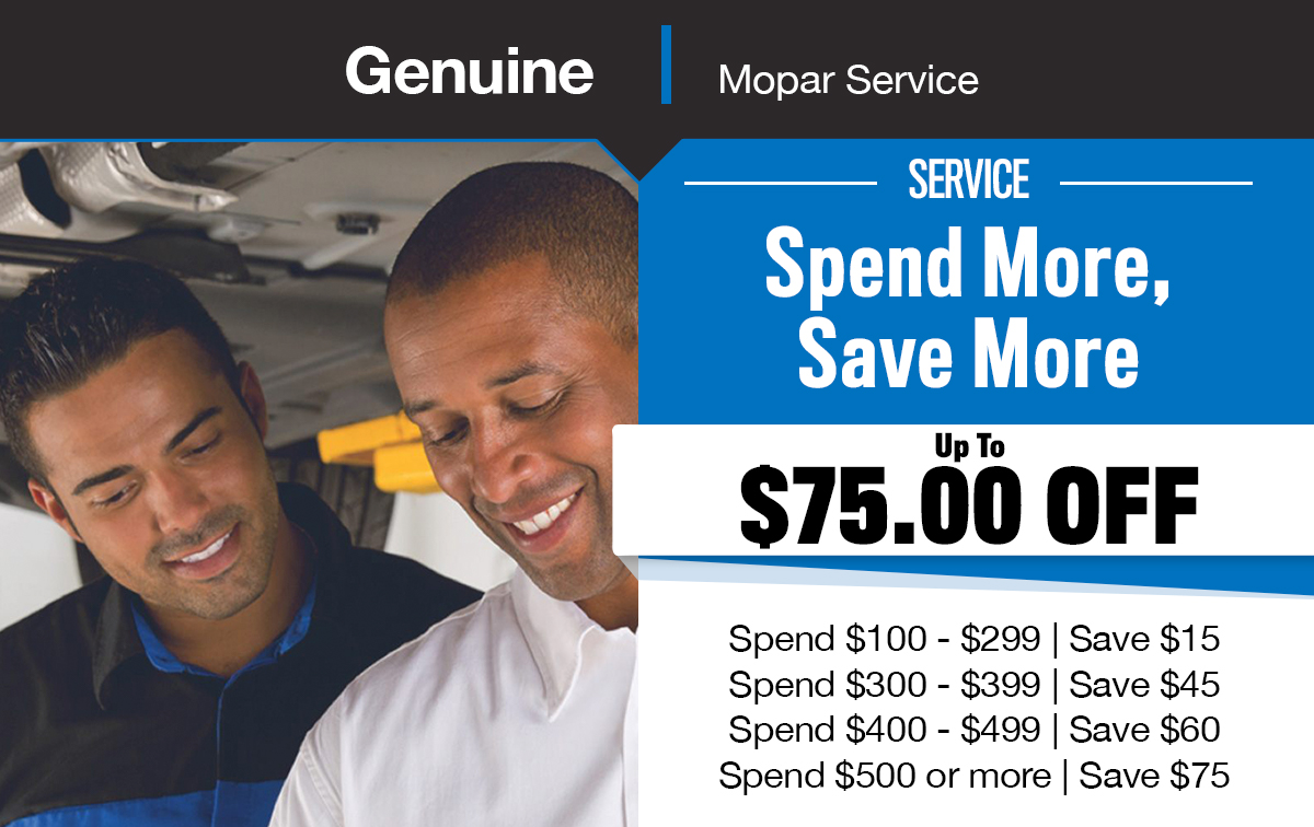 CDJR Spend More, Save More Service Special Coupon
