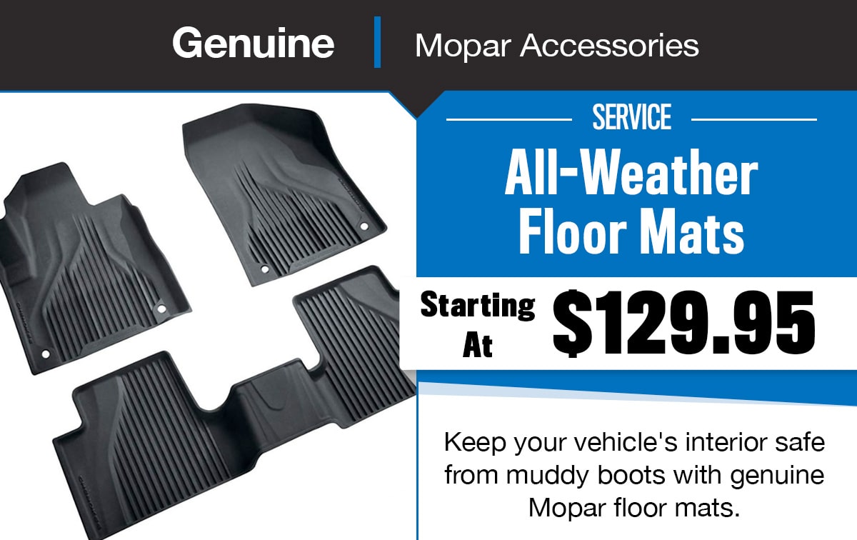 CDJR All-Weather Floor Mats Special Coupon