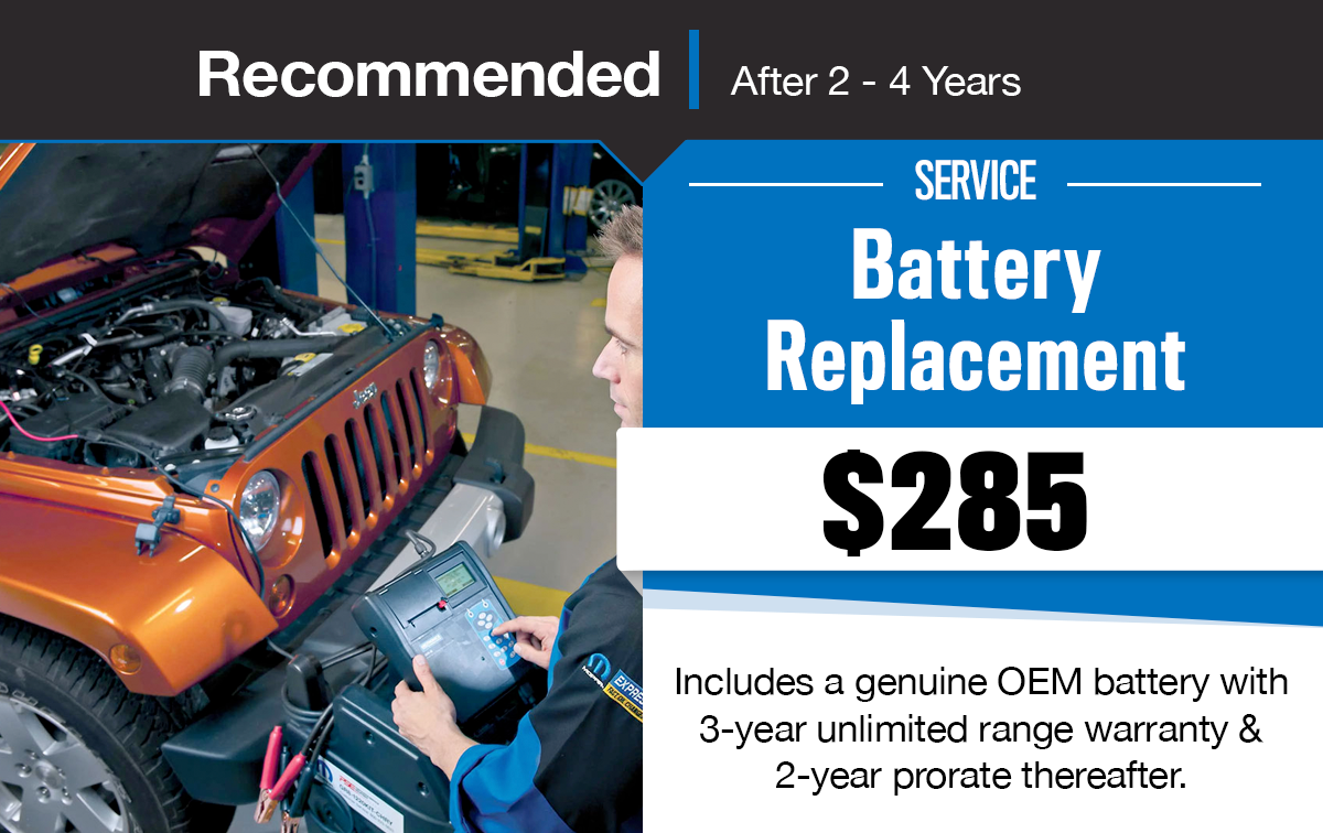 CDJR Battery Replacement Service Special Coupon
