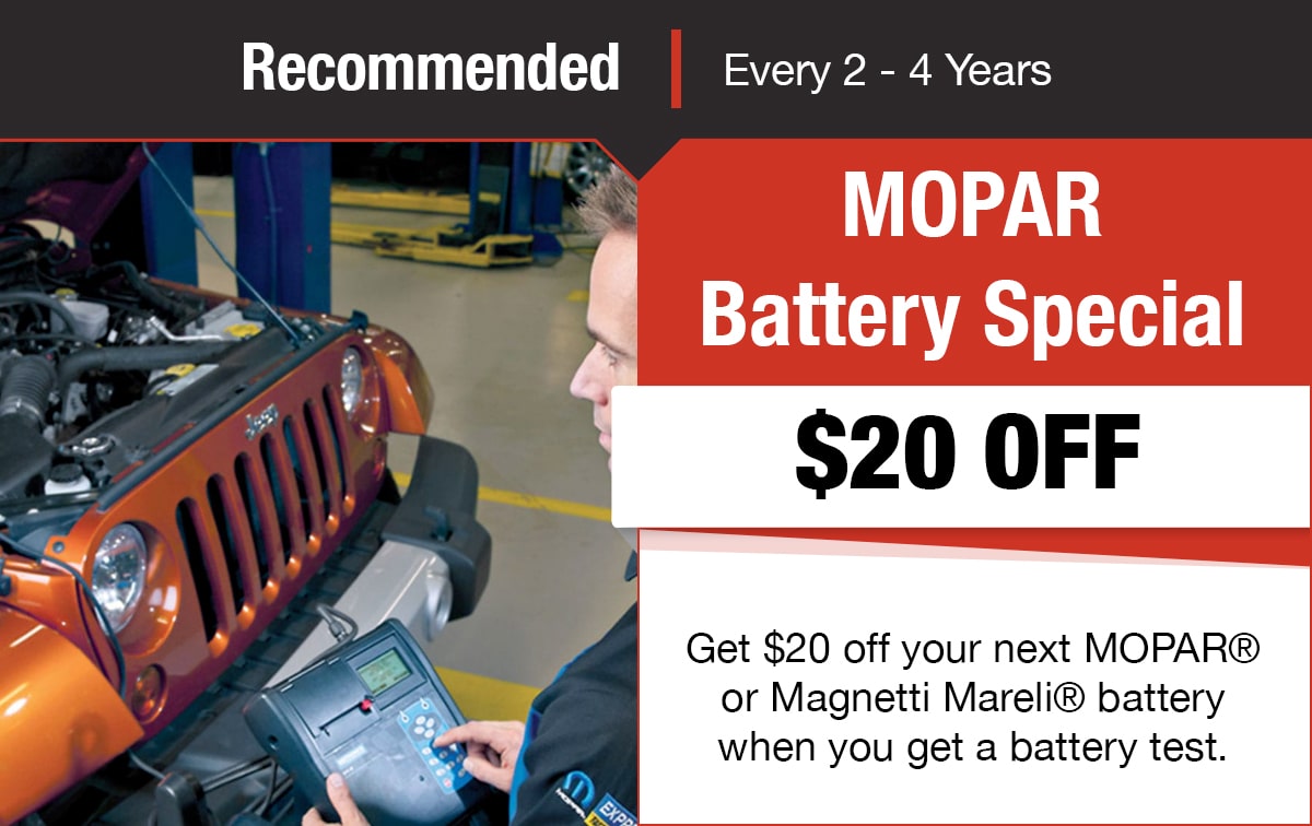 Mopar/Magnetti Mareli Battery Service Special Coupon Mopar/Magnetti Mareli Battery Service Special Coupon