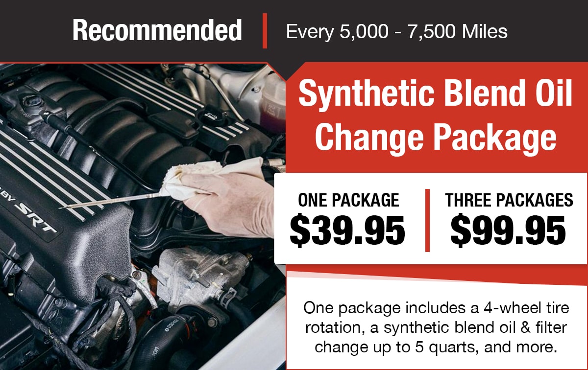 Synthetic Blend Oil Change Package Service Special Coupon Synthetic Blend Oil Change Package Service Special Coupon