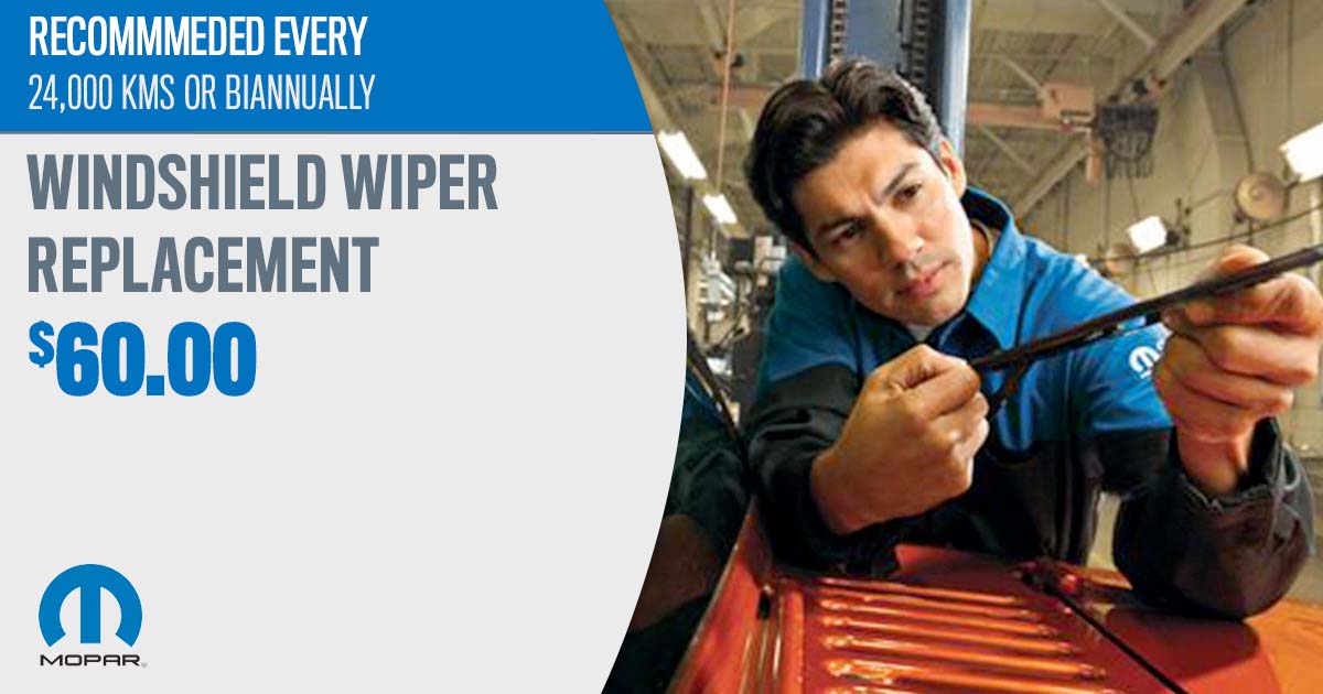 CDJR Windshield Wiper Replacement Service Special Coupon