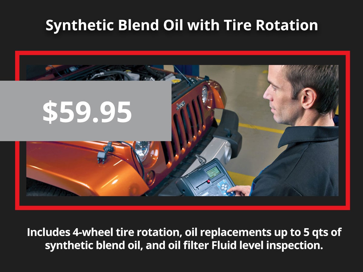 Synthetic Blend Oil Changes With Tire Rotation