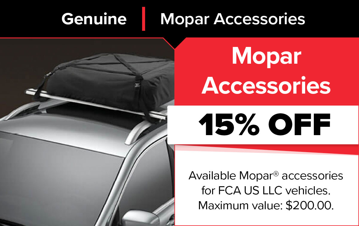 Save 15% OFF Mopar Accessories