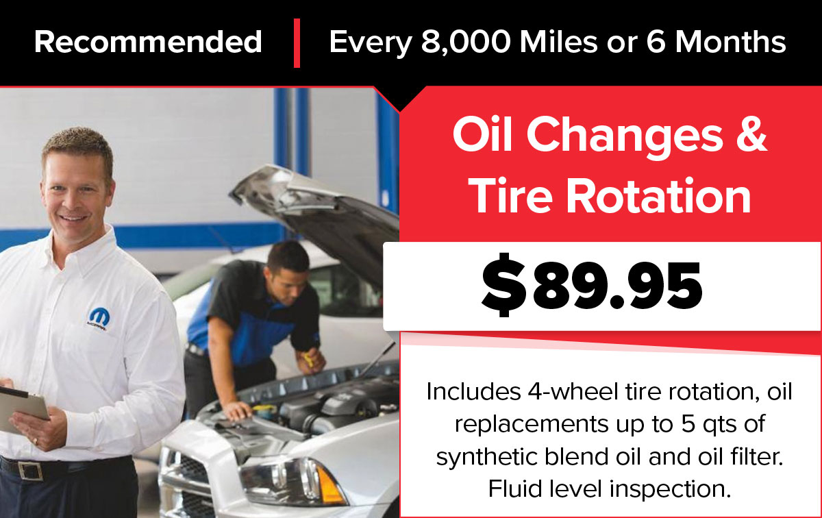 Synthetic Blend Oil Changes With Tire Rotation