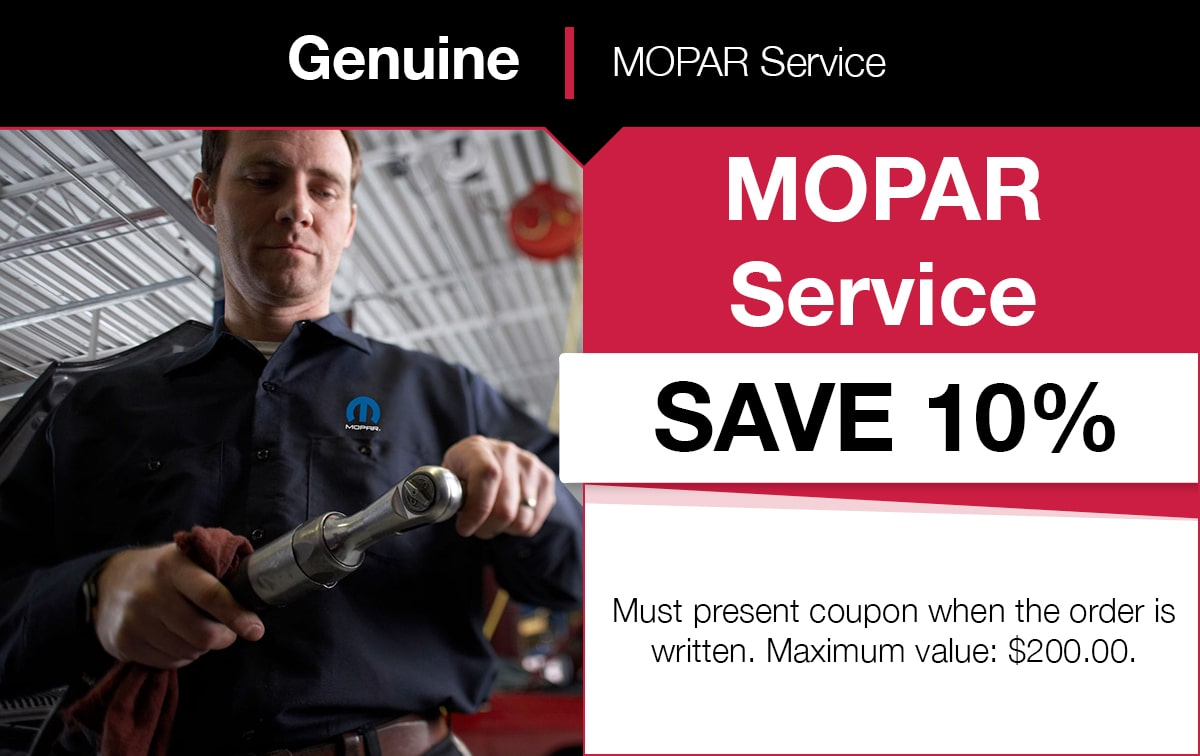 Mopar Service Special Coupon Mopar Service Special Coupon